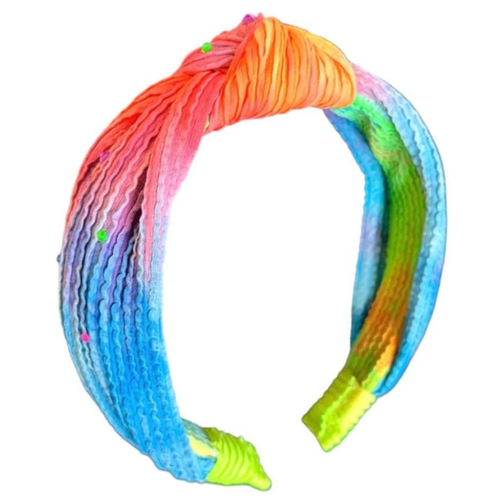 Bari Lynn Crinkle Twist Knot Crystal Headband